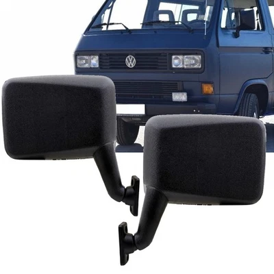 2x Außenspiegel Spiegel Schwarz Rechts +Links für VW T2 T3 Bus Bulli Transporter - Bild 1 von 4