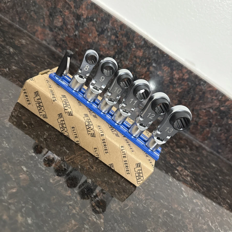 6 PC. 12PT NANO FLEX OFFSET RATCHETING ATTACHMENT SET – 3/8″ DRIVE (8 – 13MM)  - Image 1 of 3