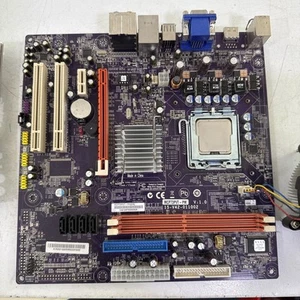 ECS MCP73PVT-PM LGA775 Motherboard & CPU (Intel core 2 quad) ,4gb DDR2 Ram - Afbeelding 1 van 6