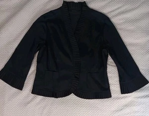 Nic And Zoe Stuctured Textured Bell Sleeve Blazer Regal Steampunk Victorian Sz L - Picture 1 of 11