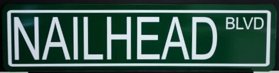 NAILHEAD BLVD Metal Street Sign Buick Electra Riviera Rat Rod Gasser V8 Garage Foto 1 de 1