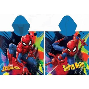 DISNEY Accappatoio bambino poncho telo con cappuccio Spiderman in microfibra - Imagen 1 de 1