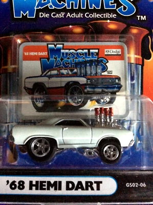 Muscle Machines 1968 DODGE DART HEMI GASSER 1:64 DIECAST  68 DART - white  - Image 1 of 2