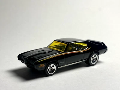 2005 hot wheels #018 '69 Pontiac GTO First Editions 18/20 Realistix Black - Image 1 of 4