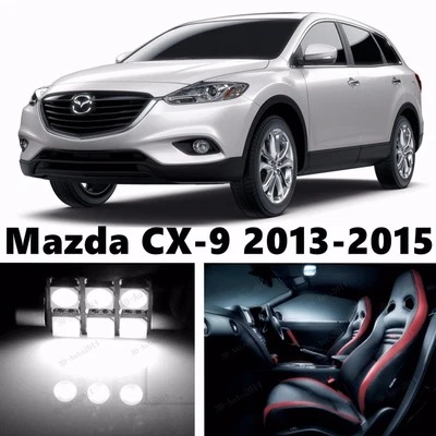 Kit de paquete interior de luz blanca de xenón LED de 15 piezas para Mazda CX-9 2013-2016 Foto 1 de 4