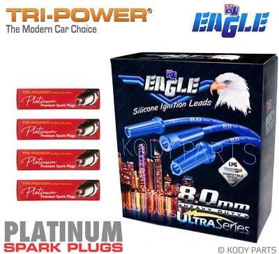 IGNITION LEADS & PLATINUM PLUGS - for Ford Meteor 1.6L GC (B6 Carby) TPH - image 1 of 2