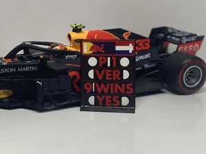 Pitboard 1:43/1:18 (Pizarra F1) / Max Verstappen (RedBull)/ Dutch Gp 2023/ 9 WIN - Imagen 1 de 7