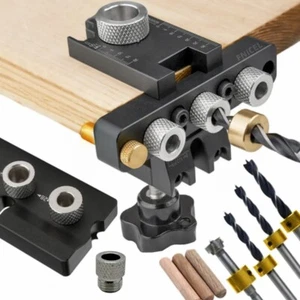 Dowelling Cam Jig Master Kit Aluminum Alloy DIY Woodworking Hole Drilling Guide - Picture 1 of 15