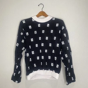 Vtg Pullover Sweatshirt Dizy Lizy Art Womens Reversible 80s Rare No Size Tag - Picture 1 of 17