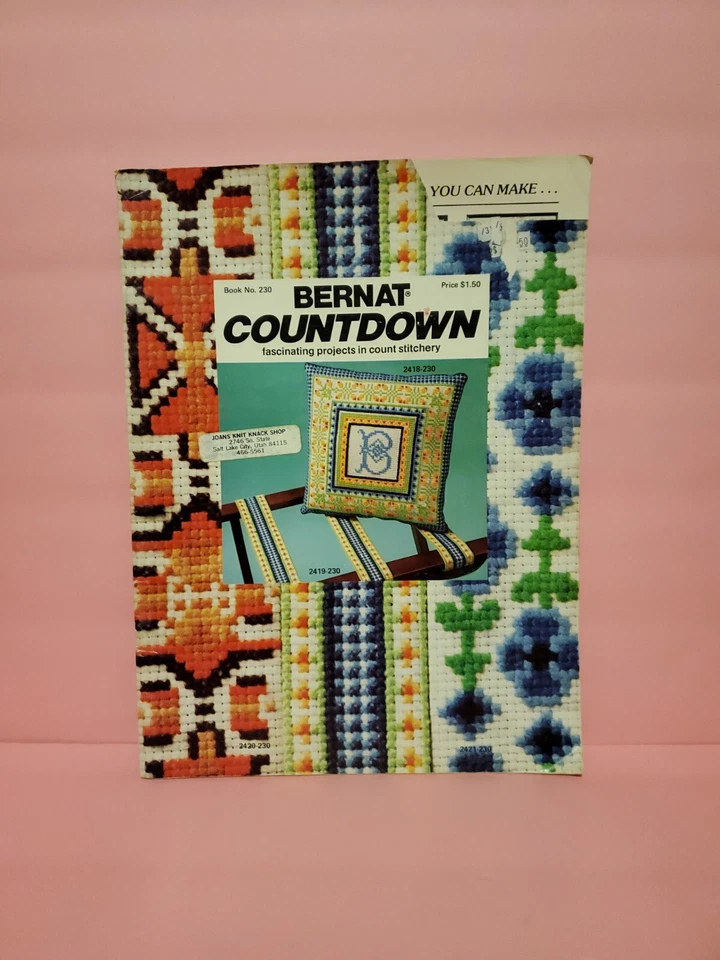 Bernat Countdown Counted Cross Stitch in Yarn Book No. 230 stichery - Image 1 of 3