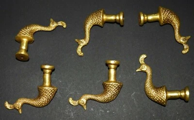 Peafowl Door Knob Set Of 06 Knobs Bird Head Design Engraving Home Decor EK199 - Image 1 of 4