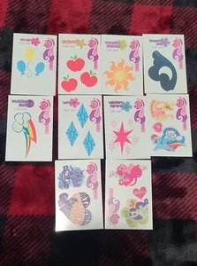 My Little Pony Series 1 Fun Tats Tattoo Trading Card - Set of 10 Out Of 12 - Picture 1 of 5