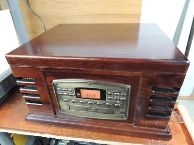 CROSLEY MUSIC CENTER,AM/FM RADIO.CASSETTE,CD ,RECORD PLAYER #-2 - Image 1 of 4