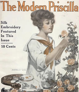 1915 Modern Priscilla June Number Magazine Silk Embroidery Fashion Housekeeping  - Picture 1 of 9