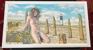 Nude study Art painting Oil on Board: ‘Beach Scene’ Krys Leach NavigationArt