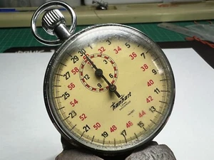 Reloj cronómetro Hanhart 1 joya 1/10 seg a prueba de golpes hecho en Alemania funcionando - Imagen 1 de 6