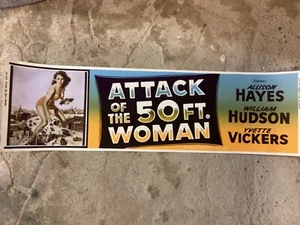 ATTACK OF THE 50FT WOMAN 10x36 LOBBY BANNER POSTER ON ARCHIVAL PAPER - Bild 1 von 4