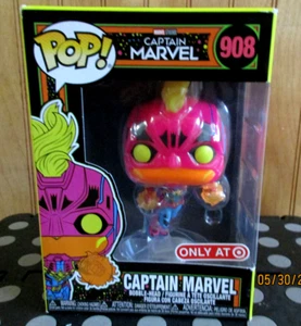 Funko Pop! Marvel Infinity Saga CAPITANA MARVEL #908 Negro Luz Objetivo Exclusivo - Imagen 1 de 8