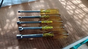 5 Ivy Tool & Amalite Nut drivers, tool lot 7/32, 9/32, 5/16, 3/8, 7/16 - Picture 1 of 11