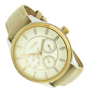 Fossil Damen Armbanduhr Leder Edelstahl Rosegold Chrono BQ-1566 5ATM Ba neu S207 - Bild 1 von 2