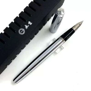 Yong Sheng 601A Vacumatic Fountain Pen Steel Silver Cap Silver Fine Nib - Picture 1 of 1
