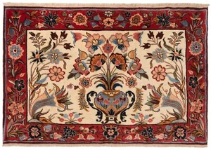 Kashan 67x100 cm Handgeknüpfter Perserteppich-Fine,Orient,Carpet,Rug,Beige - Bild 1 von 6