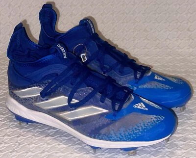 ADIDAS Adizero Afterburner 9 NWV Blue Baseball Metal Spike Cleats Men 10 12.5 14 - Image 1 of 4