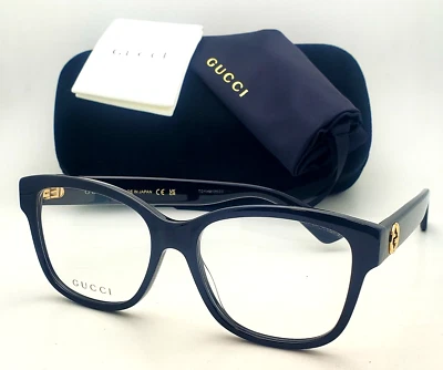 Новые прямоугольные очки для чтения GUCCI GG0038ON 001 54-17 в черной оправе - Изображение 1 из 4