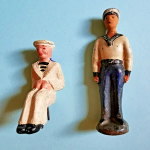 Konvolut, Lineol, 7 cm, 2 Matrosen, 1 Fusser + 1 Aufsitzer, DDR, sehr selten! - Bild 1 von 4