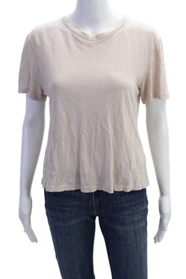 A.L.C. Blusa Top Mujer Lino Espalda Con Cordones Manga Corta Rosa Talla S Foto 1 de 4