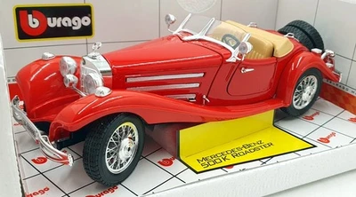 Burago 1/18 scale Diecast 3020 - Mercedes Benz 500K Roadster 1936 Red - Image 1 of 4