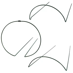 Pflanzenstütze halbrund / rund - Blumenhalter Stütze Blumen Stauden Büsche grün - Bild 1 von 8