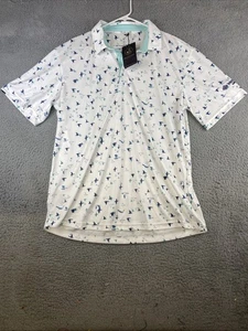 Swannies Golf Polo Shirt Mens XL White Flying Geese Print - Westrock Cinccy -NEW - Picture 1 of 15