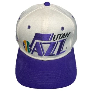 Vintage Utah Jazz Basketball Mütze Kappe Herren nicht verstellbar 7 3/8 100 % Wolle NBA BESCHREIBUNG LESEN - Bild 1 von 11