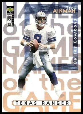 1997 COLLECTOR'S CHOICE TROY AIKMAN 60 MINT NAMES OF THE GAME COWBOYS - Image 1 of 2