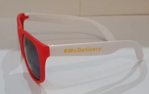 McDonalds McDelivery Sunglasses Promotional Advert Merch Red White Frame New McD - Picture 1 of 6