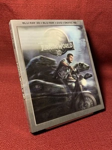 JURASSIC WORLD 3D + Blu-Ray + DVD + Digital W/ Lenticular Slipcover - Imagen 1 de 10