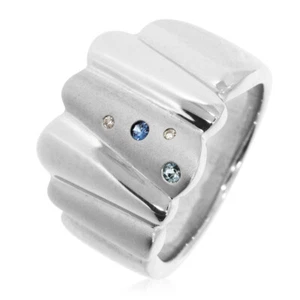 XEN Ring mit 2 Diamanten, Saphir und Blautopas - Bild 1 von 1