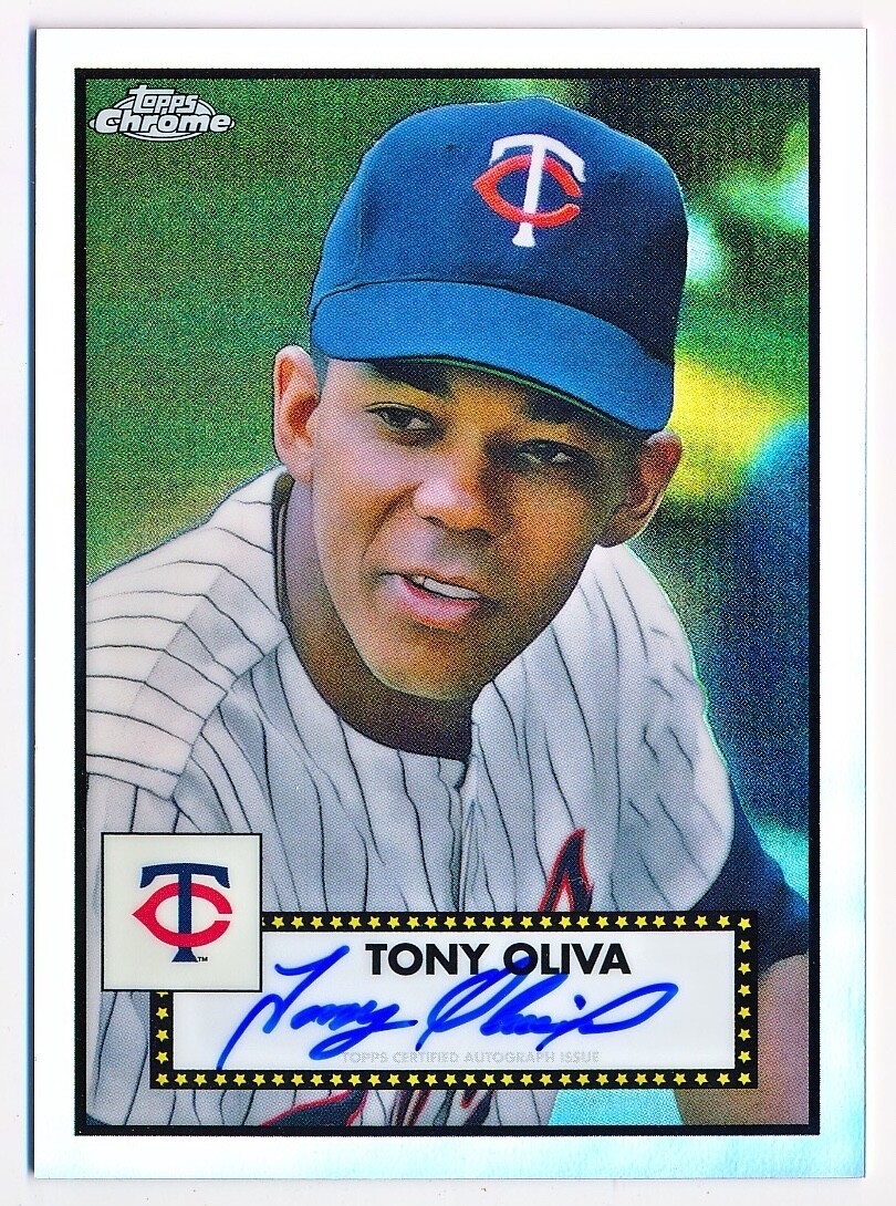 2021 Topps Chrome Platinum Anniversary Tony Oliva Refractor Auto #PATO (105/199)
