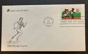 USA Scott# 1791 FDC, Cachet, 1980 Olympics, Sep 28, 1979 Los Angeles CA Postmark - Picture 1 of 2