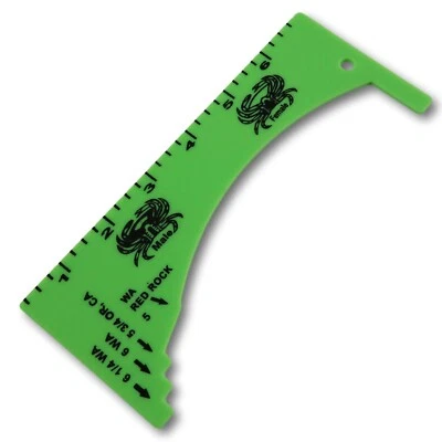 Lime Green Crab Gauge Measurer Oregon Washington California FREE SHIPPING - Image 1 of 2