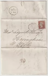 1856 YORKSHIRE CUCCHIAIO SCAFO PMK TIPO D LETTERA A SEDGWICK & LEEFE HOVINGHAM YORK - Foto 1 di 3