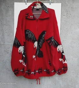 Giacca lana uomo Yari Artesanias XL maglia Ecuador full zip Navajo vintage taglia XL usata in ottime condizioni - Foto 1 di 6