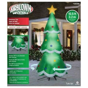 Gemmy 10,5-ft aufblasbarer luftgeblasener beleuchteter Weihnachtsbaum aufblasbar - Bild 1 von 3