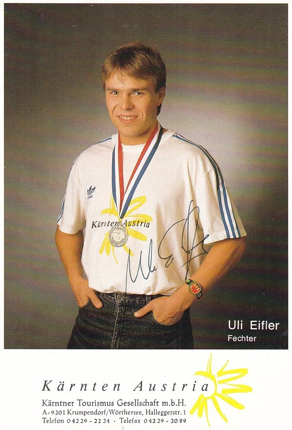 Uli EIFLER - Deutschland, Silber WM 1989 Fechten, Original-Autogramm! - Bild 1 von 1