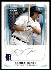 2011 BOWMAN PROSPECTS COREY JONES AUTO DETROIT TIGERS #BP43