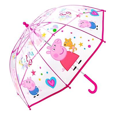 Peppa Pig Umbrella Poe Dome Transparent Bubble Girls Childrens 2201 • 11.28€