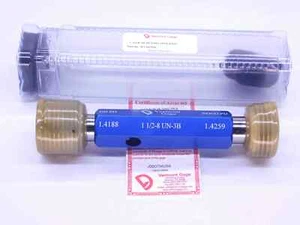 NEW 1 1/2 8 UN 3B VERMONT THREAD PLUG GAGE 1.5 GO NO GO P.D.'S = 1.4188 & 1.4259 - Picture 1 of 4