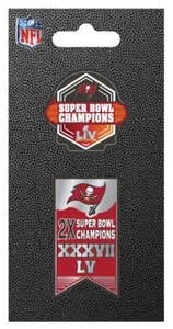 Tampa Bay Buccaneers Super Bowl LV 55 Champions Lapel 2-Pin Set - Picture 1 of 1