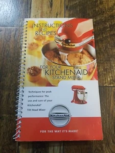 KitchenAid INSTRUCTIONS & RECIPES Stand Mixer 144pg soft cover spiral book 2007 - Picture 1 of 1